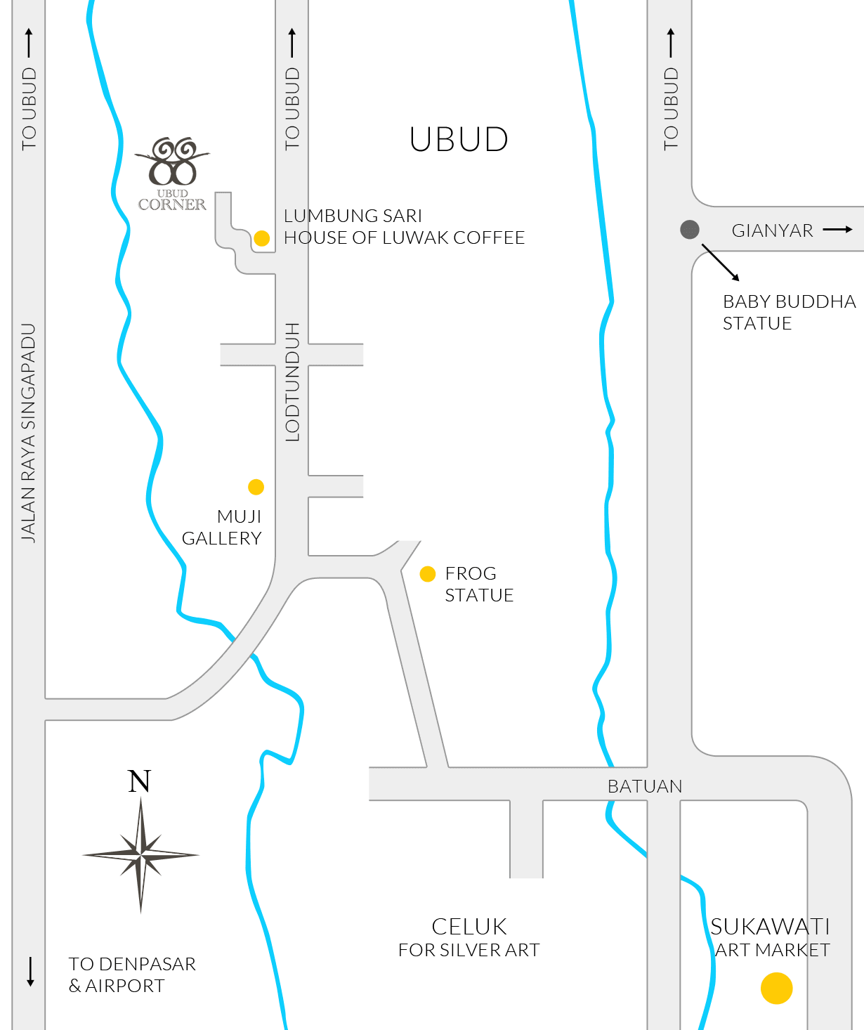 Ubud Corner 88 - Location Map